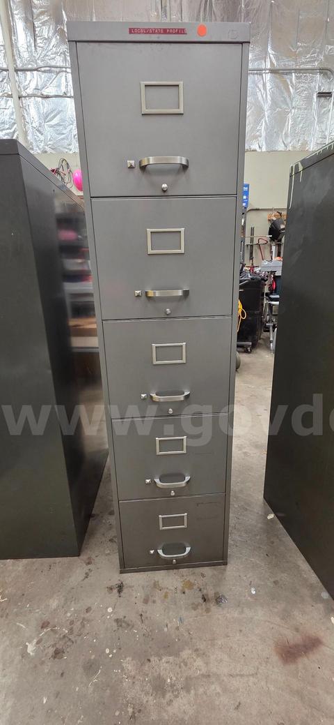 Five drawer filing cabinet
