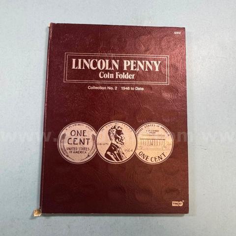 Lincoln Penny Coin Folder Collection No. 2 1946 to Date