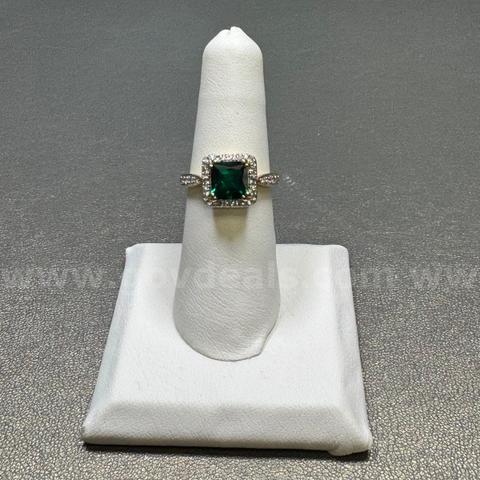 Silver 925 Ring with Green Stone
