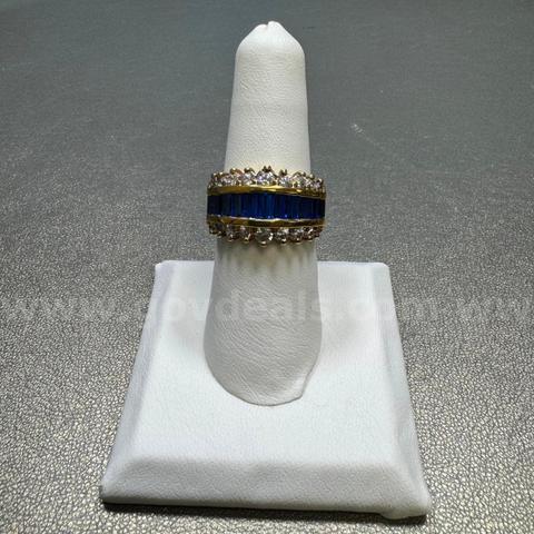 Silver 925 Ring Blue Stones