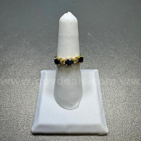 Silver 925 Ring Blue Stones