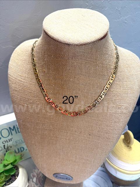 Gorgeous,20 Inch, 24k Gold, Gucci Style Necklace