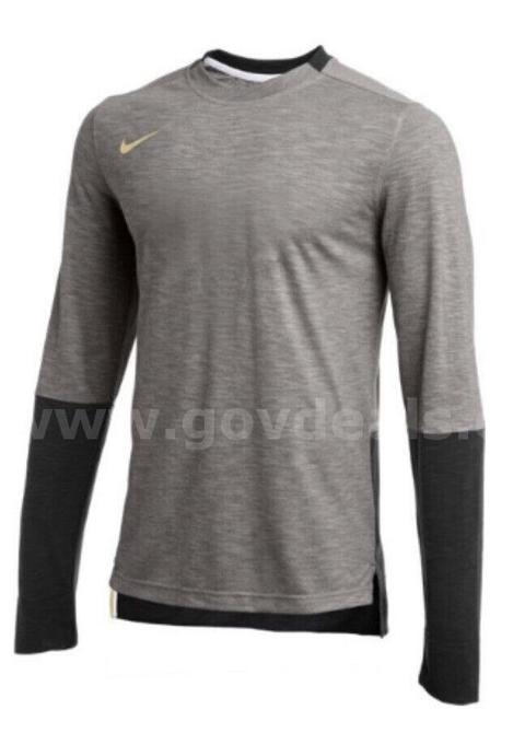 RARE/NIKE Training FOOTBALL T-SHIRT LONG SLEEVE STYLE #CI4546-026 Grey/Dark Grey SIZE SMALL NWT *WILL SHIP*