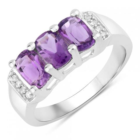 AMETHYST and TOPAZ  Ring