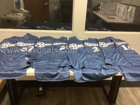 Lot of 4 Milwaukee Brewers Jerseys