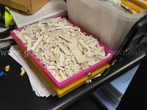 Custom LEGO Model of the KSL Triad Center with Acrylic Display Case and Additional Building Pieces