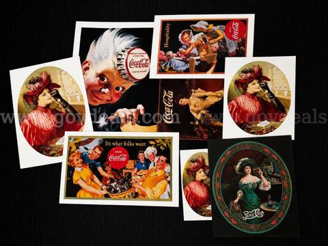 Seven Vintage Coca-Cola Posters From The 70's Great Collector's Item!