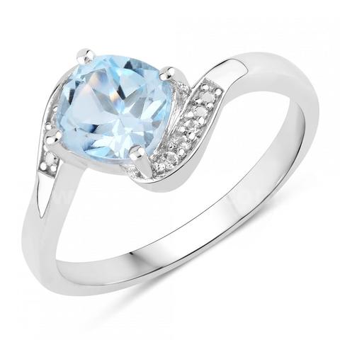 BLUE TOPAZ and WHITE TOPAZ Ring