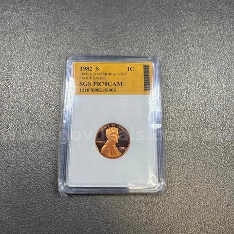 1982 S PR70 Lincoln Memorial Cent