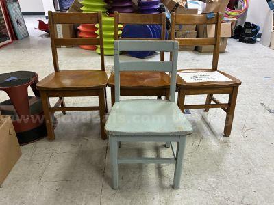 Kids wood chairs
