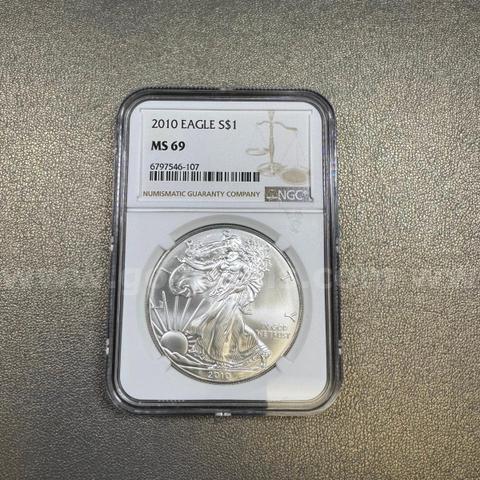 Silver 2010 MS69 Walking Liberty Dollar