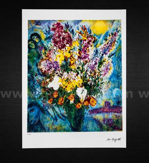 Marc Chagall Floral Bouquet Limited Edition of only 500 with Certificate of Authenticity!