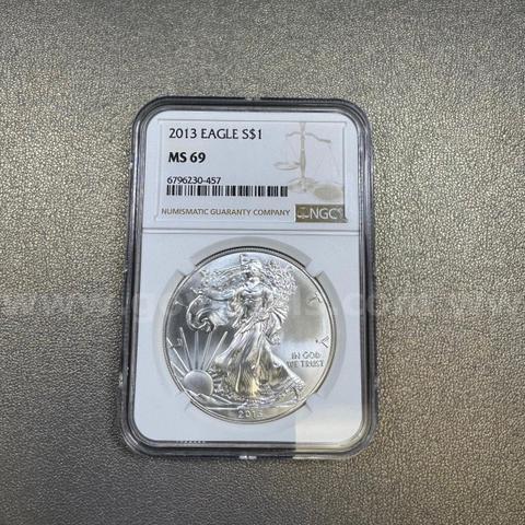 Silver 2013 MS69 Silver Walking Liberty Dollar