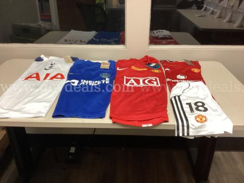 Lot of 3 Soccer Jerseys and a Shorts Set