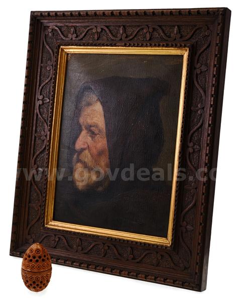 Oil Painting of a Robed Old Man
