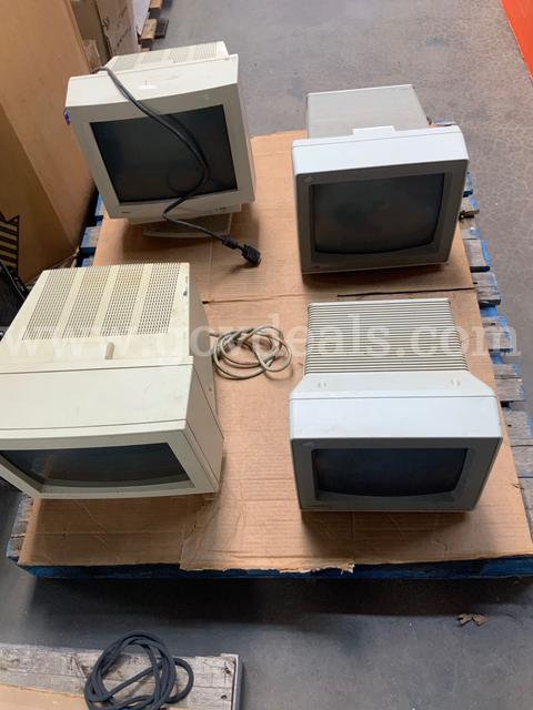 4 Vintage CRT Computer Monitors