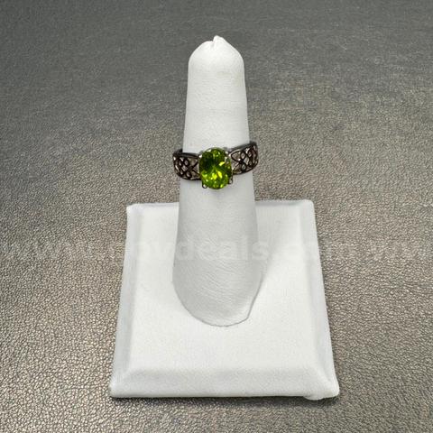 Silver 925 Ring with Green Stone