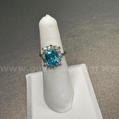 Silver 925 Ring with Blue Stone