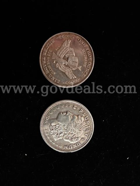 Silver Coins, Invicta Chronograph Watch & Sterling Cross Locket Necklace