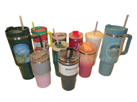 Lot of 23 Stainless Steel Insulated Tumber Multicolor Sport Water Bottle Sizes 20fl, 30 fl, 24fl, 30fl, 40fl (Box32)