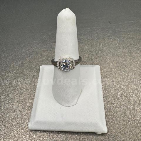 Silver 925 Ring with White Stones