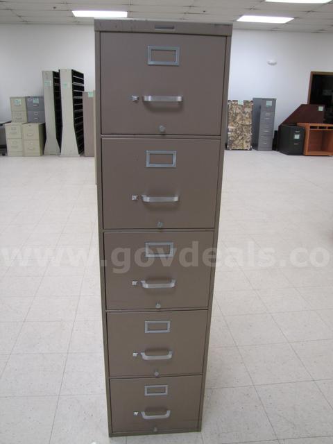 Five drawer filing cabinet