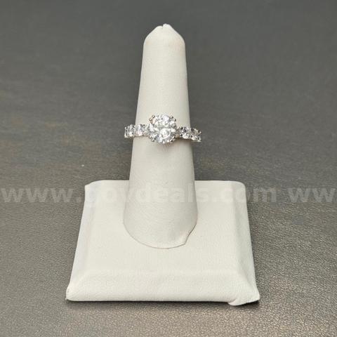 Silver 925 Ring with White Stones