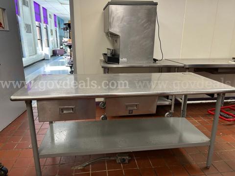 30x72 Stainless prep table
