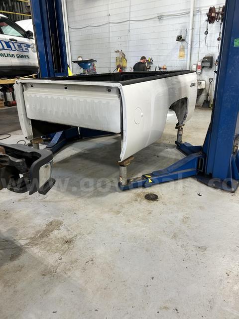 2013 Used Chevy White Truck Bed - Start Bid $50.00 - Public Works 815 E. Poe Rd.