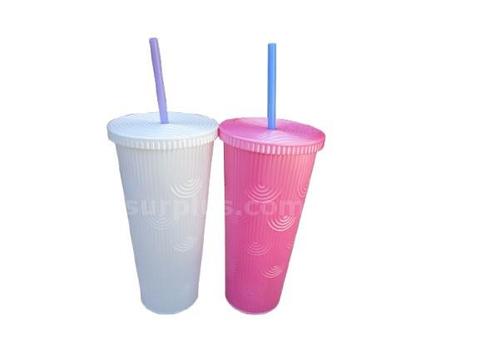 Lot of 12 24fl oz.(710ml) Pearlized Mermaid Tumbler -LtPink Water Bottle bx19
