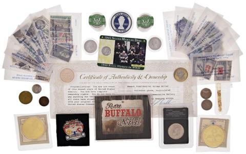 Miscellaneous U.S. Coin, Medals, plus Stamps