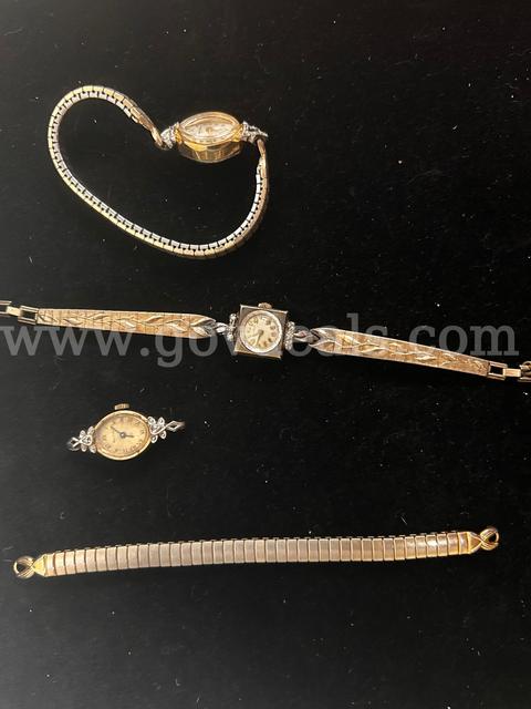 Three Ladies' Watches Including Waltham & Bulova
