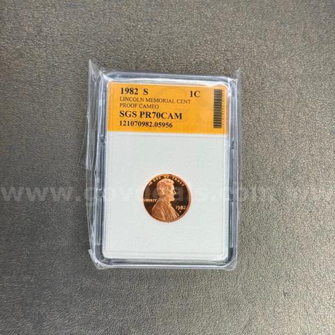 1982S PR70 Lincoln Memorial Cent