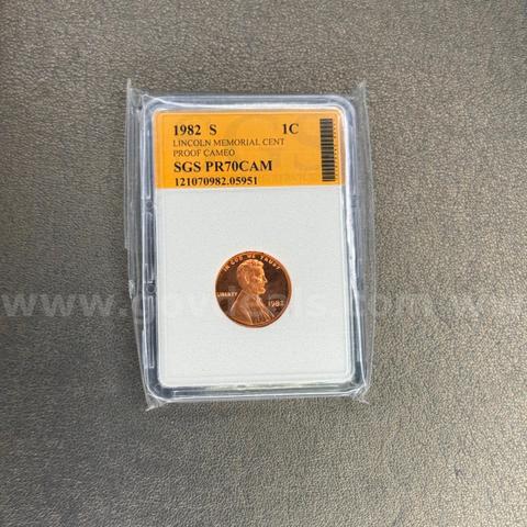 1982S PR70 Lincoln Memorial Cent