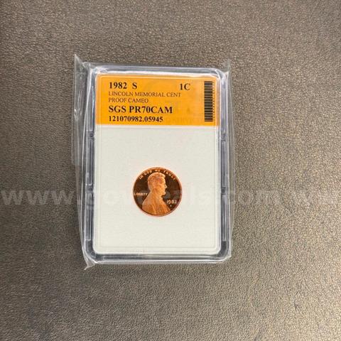 1982S PR70 Lincoln Memorial Cent