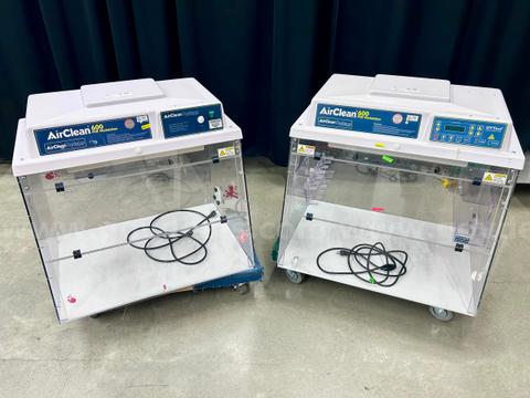 Lot of 2 Dead-Air Box Systems: Air Clean Systems 600 PCR Workstations (422-24)