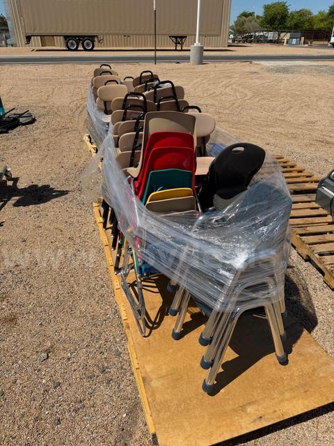 Lot of about 75 student chairs