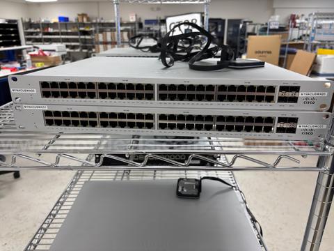 lot of 8 Cisco Meraki MS120-48LP 1U 48 Network port unclaimed, used