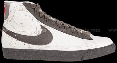 RARE/VINTAGE NIKE Blazer High Premium 'Swan' SNEAKERS STYLE 312457-101 MEN'S SIZE 12 *WILL SHIP*