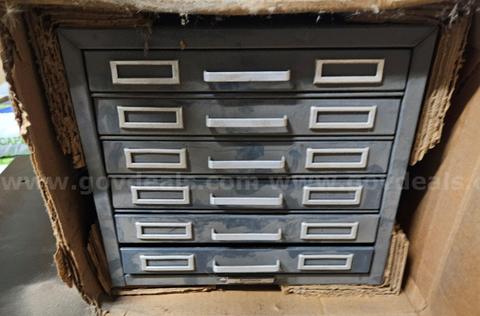 Small 6-Drawer Index Card File Cabinet