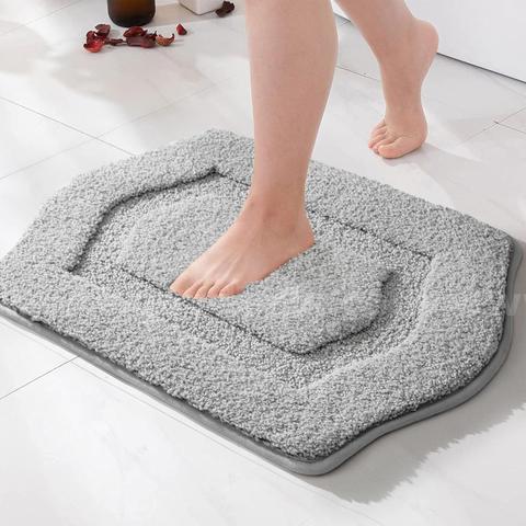 Brand New - 18"×24" Bathroom Rug Mat, Extra Soft Absorbent Washable Bath Rug, Non-Slip, Grey - Shipping Available