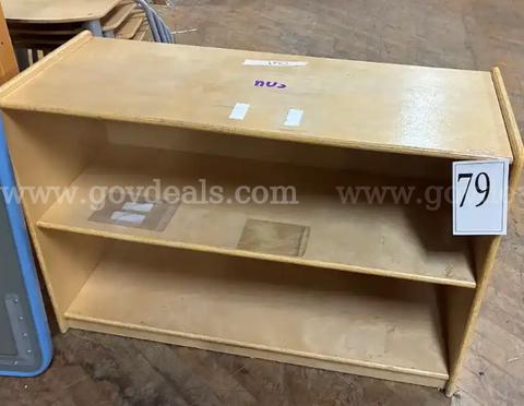 SMALL CHILDREN'S BOOKSHELF, WOODEN