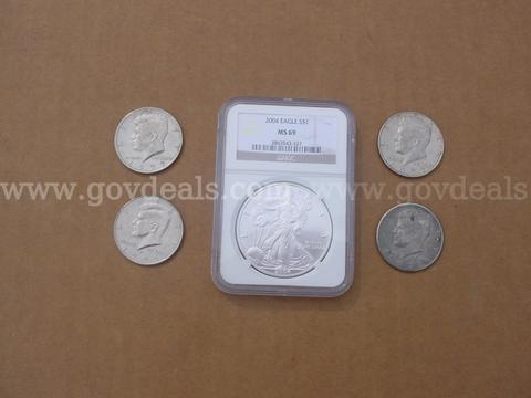 Eagle S Silver Coin MS69,Kennedy half dollars