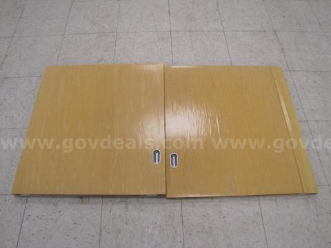 Pair of wooden sliding doors