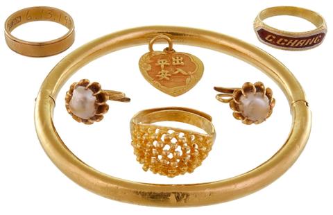 18Kt Gold Jewelry Lot
