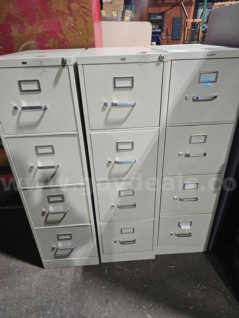 Group of Five Filing Cabinets