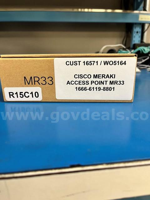 QTY 1 USED (GRADE A) CISCO MERAKI MR33-HW CLOUD MANAGED ACCESS POINT (SHIPPING AVAILABLE)