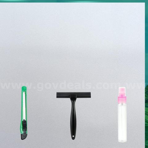 Brand New - 5 Rolls Frosted Glass Window Film with Tools,Reusable Window Privacy Film, Pure 36"×197"- Shipping Available