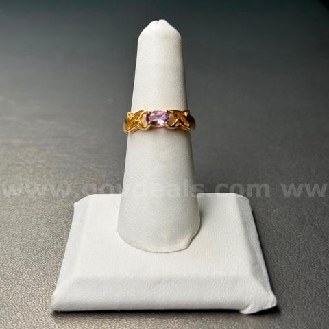 925 Silver Ring with Pink Stone