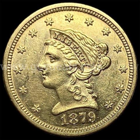 Beautiful 1879 Liberty Head $2.50 Gold Quarter Eagle Front
